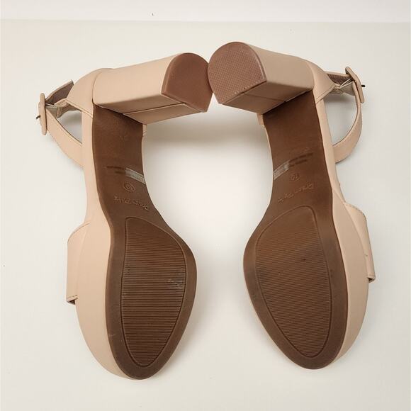 Dream Paris Women's Size 10 Nude Suede High-Heel Open-Toe Sling-Back Shoes - Picture 11 of 11